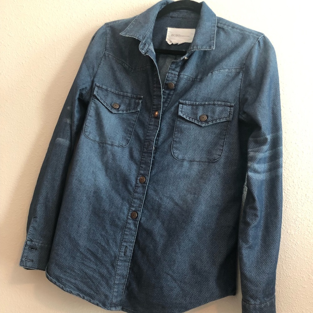 Bcbg denim top